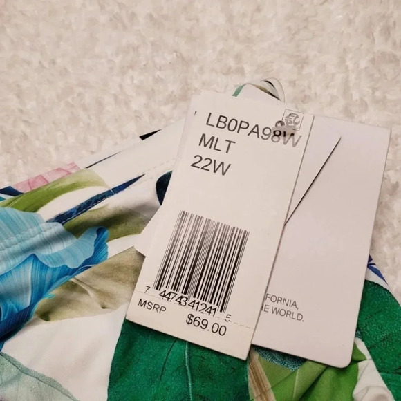2/$25-La Blanca 22W Tummy Control Highrise Tropical Bikini  Bottom Separate NWT - Picture 10 of 14